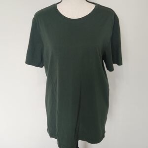 PACT Women’s Organic Cotton Jersey Tee T-Shirt Crew Neck Green  M
